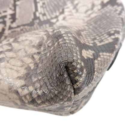 GIANNICHIARINI ジャンニキアリーニ 美品 ALIFA S パイソン 2WAY ハンドバッグ ショルダーバッグ レディース ベージュ系 561 ハンドバッグ