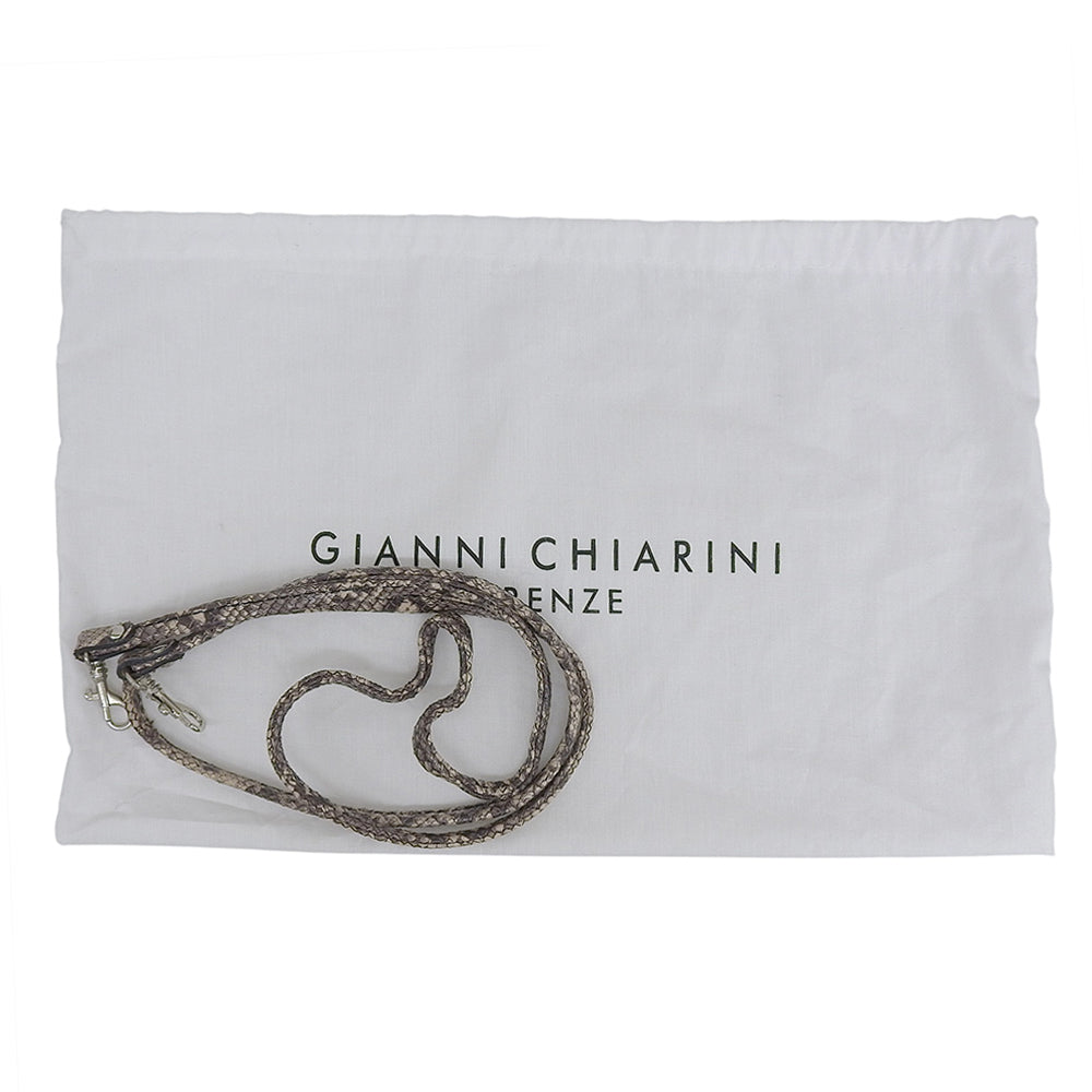 GIANNICHIARINI ジャンニキアリーニ 美品 ALIFA S パイソン 2WAY ハンドバッグ ショルダーバッグ レディース ベージュ系 561 ハンドバッグ