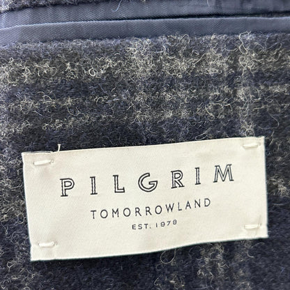 TOMORROWLAND PILGRIM トゥモローランドピルグリム ネイビー チェック柄 ベビーアルパカウール 2Bシングルテーラードジャケット ジャケット