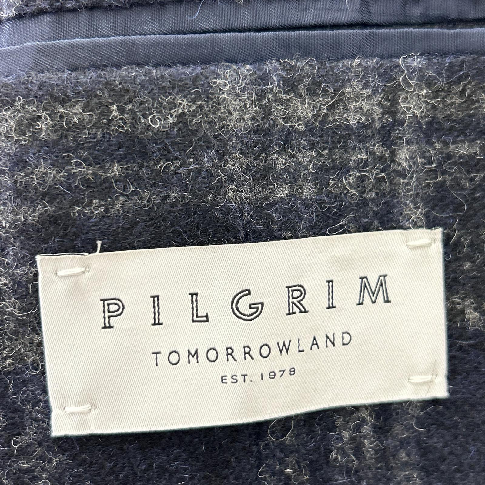 TOMORROWLAND PILGRIM トゥモローランドピルグリム ネイビー チェック柄 ベビーアルパカウール 2Bシングルテーラードジャケット ジャケット