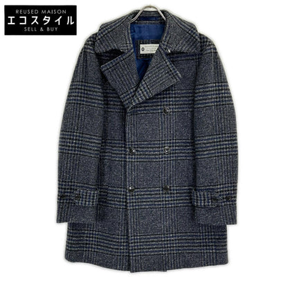 TOMORROWLAND PILGRIM Tomorrowland Pilgrim 【Excellent Condition】61-09-14-09102 Wool Silk Cashmere Nepped Tweed Pea Coat NOVARA Coat