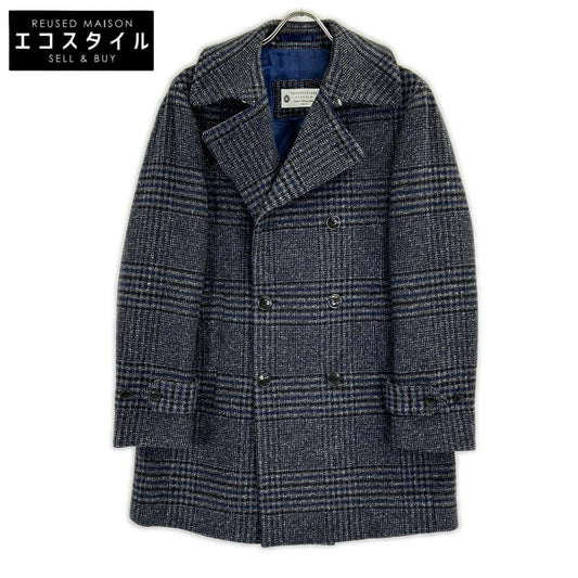 TOMORROWLAND PILGRIM Tomorrowland Pilgrim 【Excellent Condition】61-09-14-09102 Wool Silk Cashmere Nepped Tweed Pea Coat NOVARA Coat