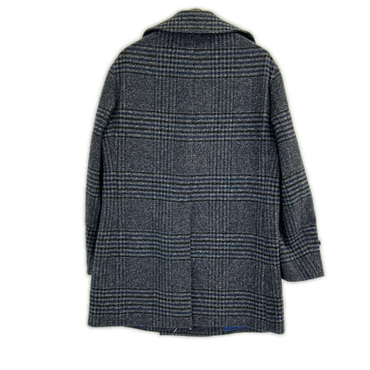 [Excellent condition] 61-09-14-09102 Wool Silk Cashmere Nep Tweed Pea Coat NOVARA Coat 46 Men's