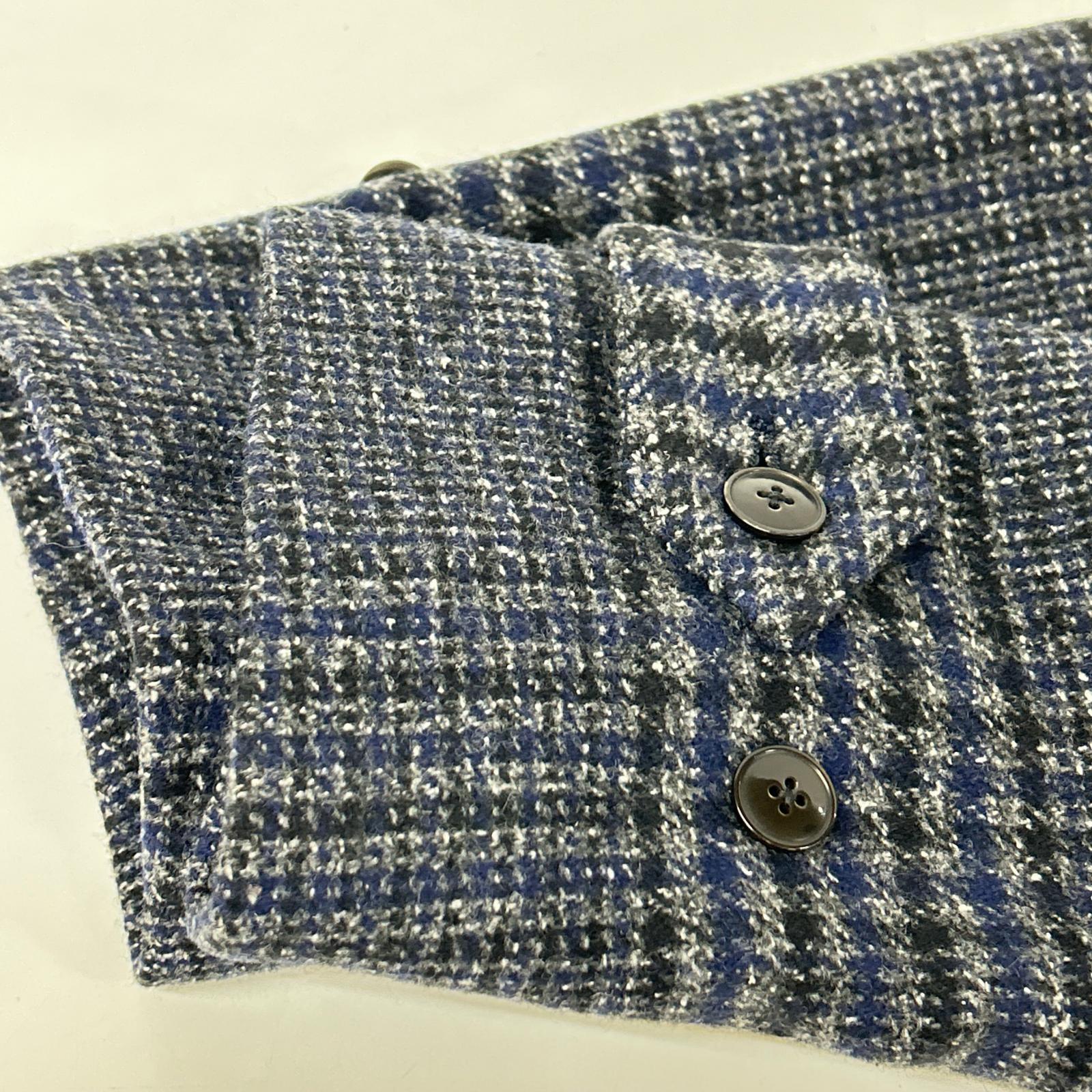 [Excellent condition] 61-09-14-09102 Wool Silk Cashmere Nep Tweed Pea Coat NOVARA Coat 46 Men's