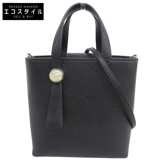 FURLA Excellent Condition SFERA MEDIUM 2WAY Handbag Shoulder Bag Ladies Black WE00666 HSF000 Handbag
