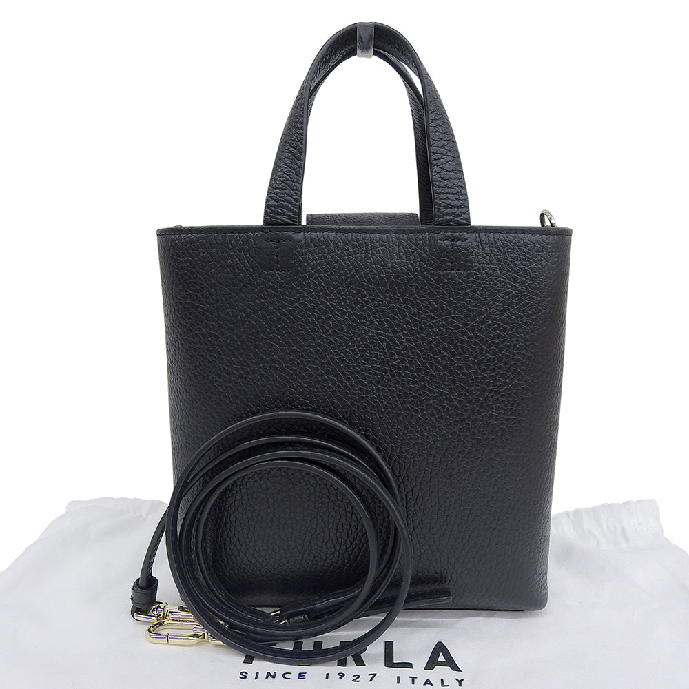 FURLA フルラ 美品 SFERA MEDIUM 2WAY ハンドバッグ ショルダーバッグ レディース ブラック WE00666 HSF000 ハンドバッグ