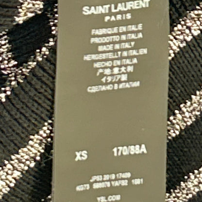 SAINT LAURENT PARIS 588078 2019 Black Border Shoulder Button Knit Top