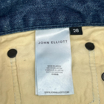 John Elliott 约翰·埃利奥特 浅蓝色 破洞做旧 The Cast 2 紧身牛仔裤 下装 28