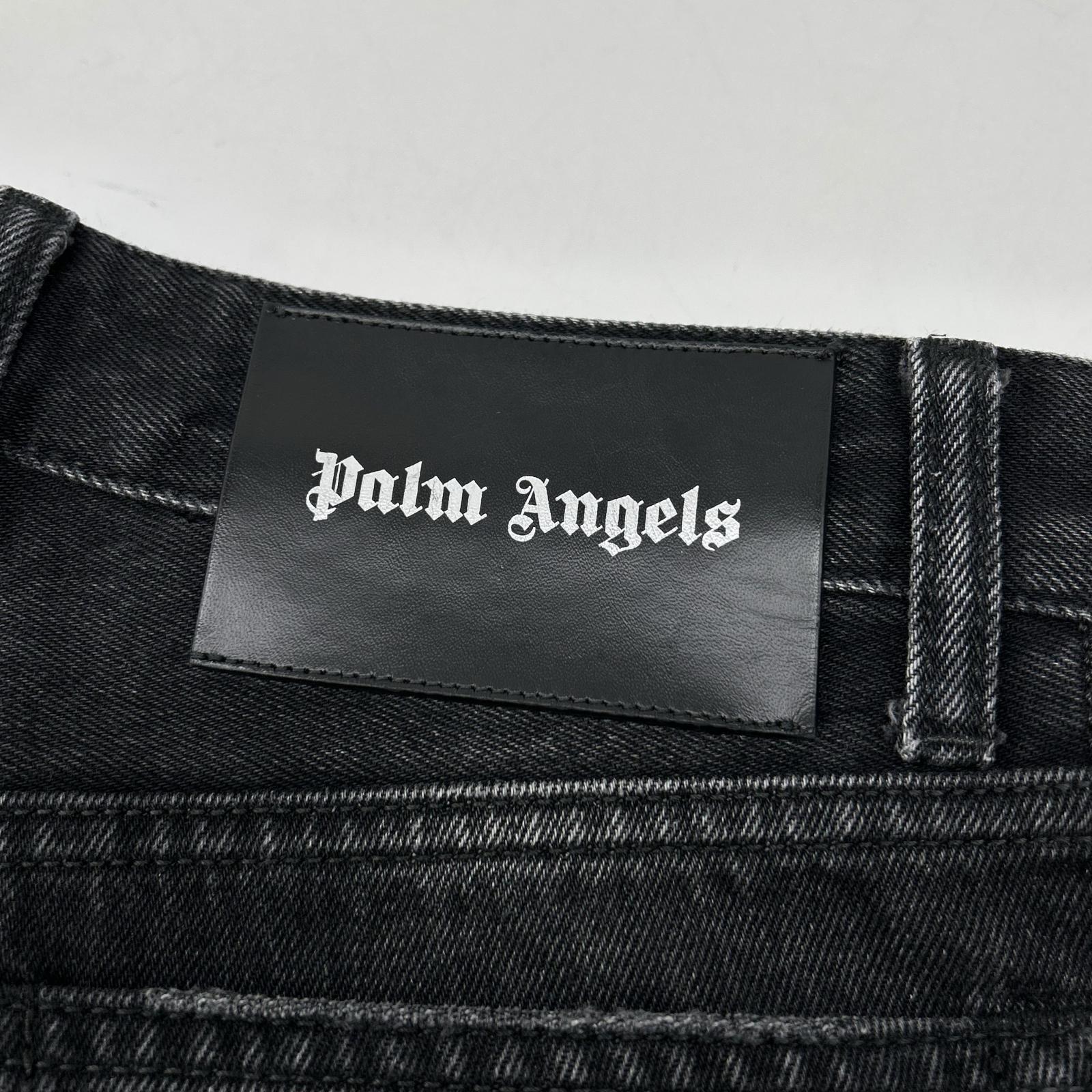 Palm Angels 棕榈天使 PMYA28C99DEN002 黑色 侧边条纹 牛仔裤 下装 28