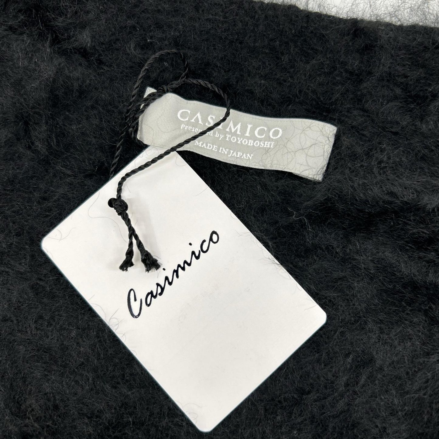 CASIMICO CASI-2458 Black Cashmere Shaggy Fur Cardigan Top