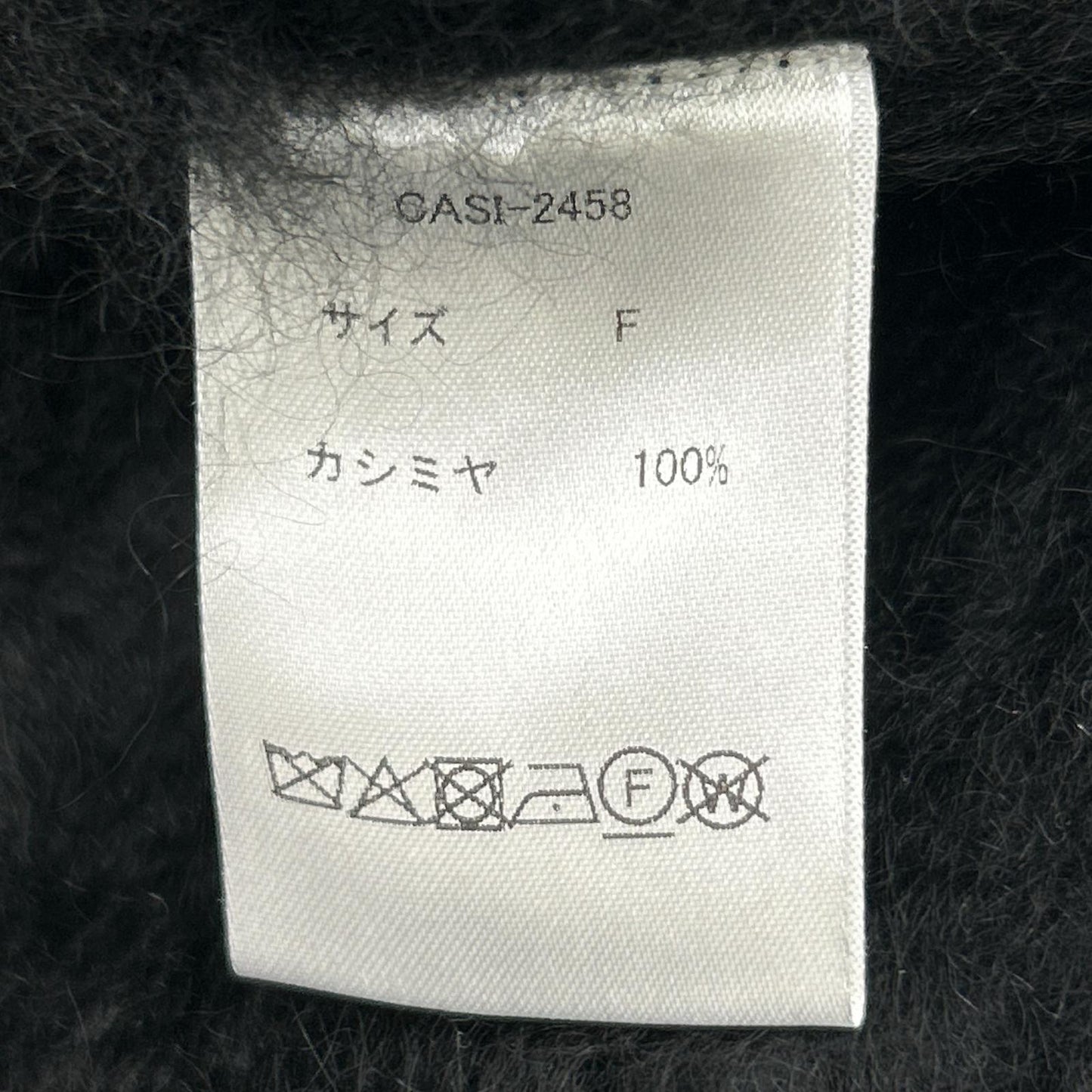CASIMICO CASI-2458 Black Cashmere Shaggy Fur Cardigan Top