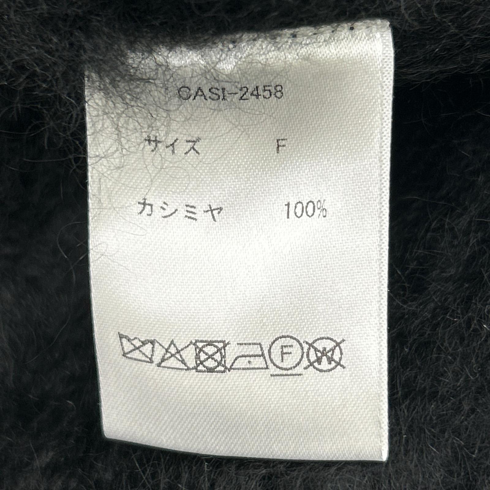 CASIMICO CASI-2458 Black Cashmere Shaggy Fur Cardigan Top