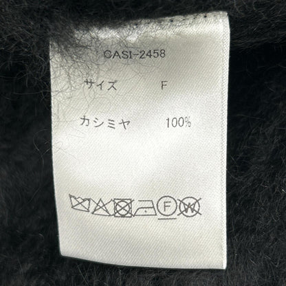CASIMICO CASI-2458 Black Cashmere Shaggy Fur Cardigan Top