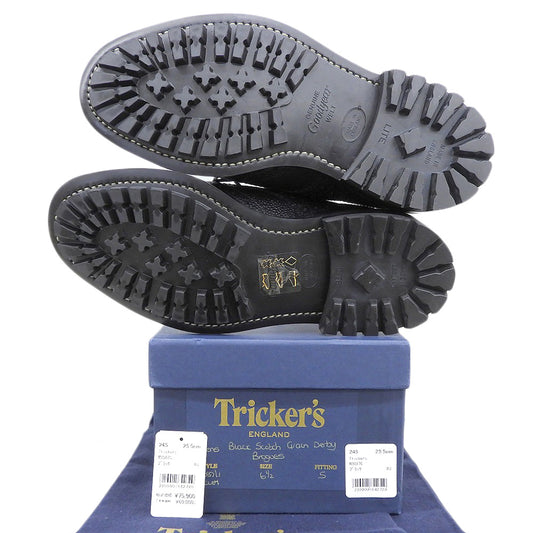 Tricker's Tricker's Like New ILKLEY Commando Sole Wingtip Shoes Men's Black 6 1/2 M3087C Shoes