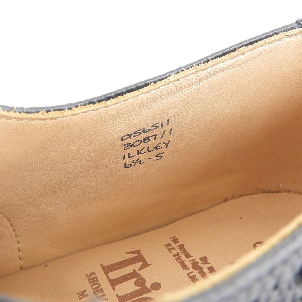 Tricker's トリッカーズ 新品同様 ILKLEY イルクリー コマンドソール ウィングチップシューズ メンズ ブラック 6 1/2 M3087C シューズ 6.5