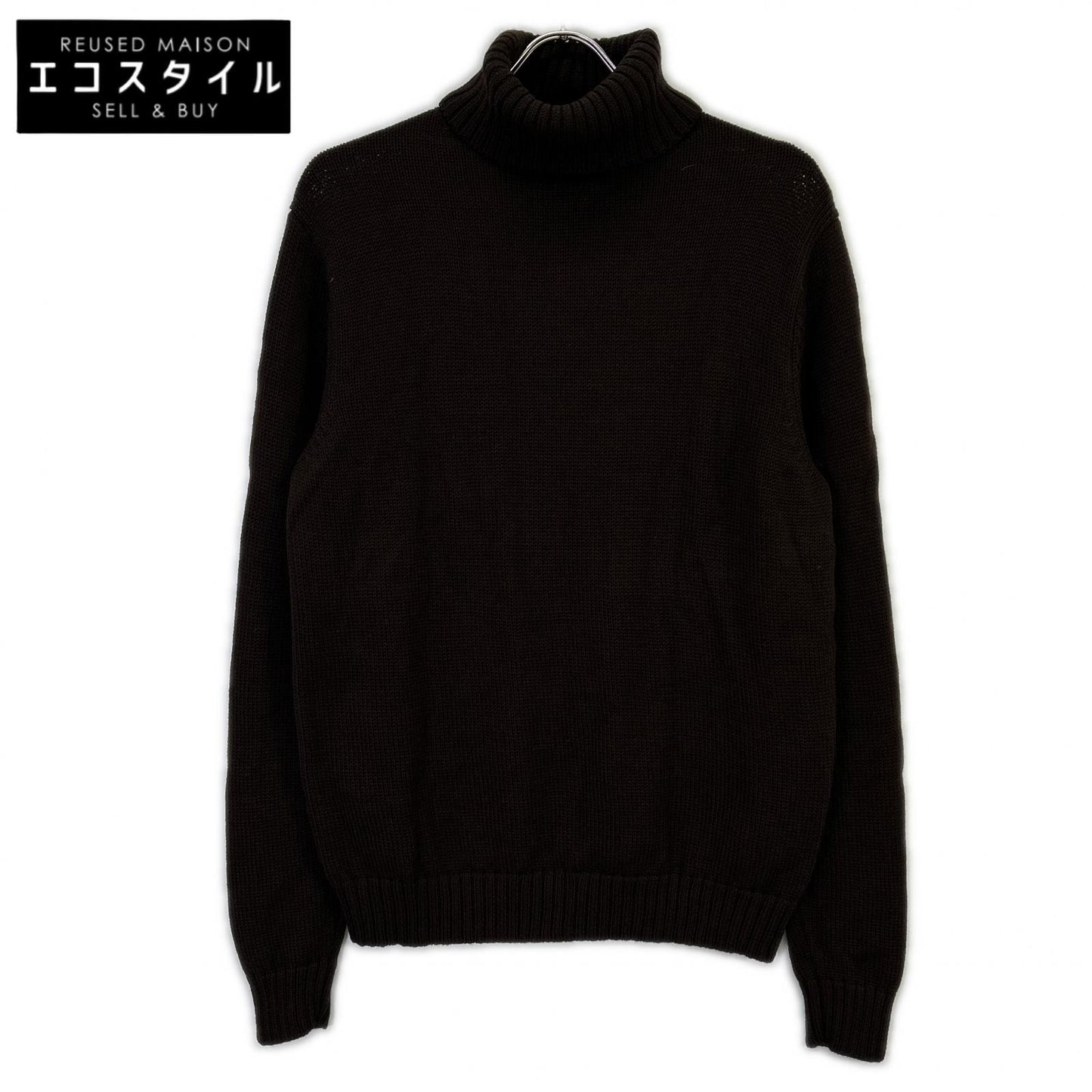 HILTON Togaknit 644040 Brown Wool Turtleneck Sweater Top