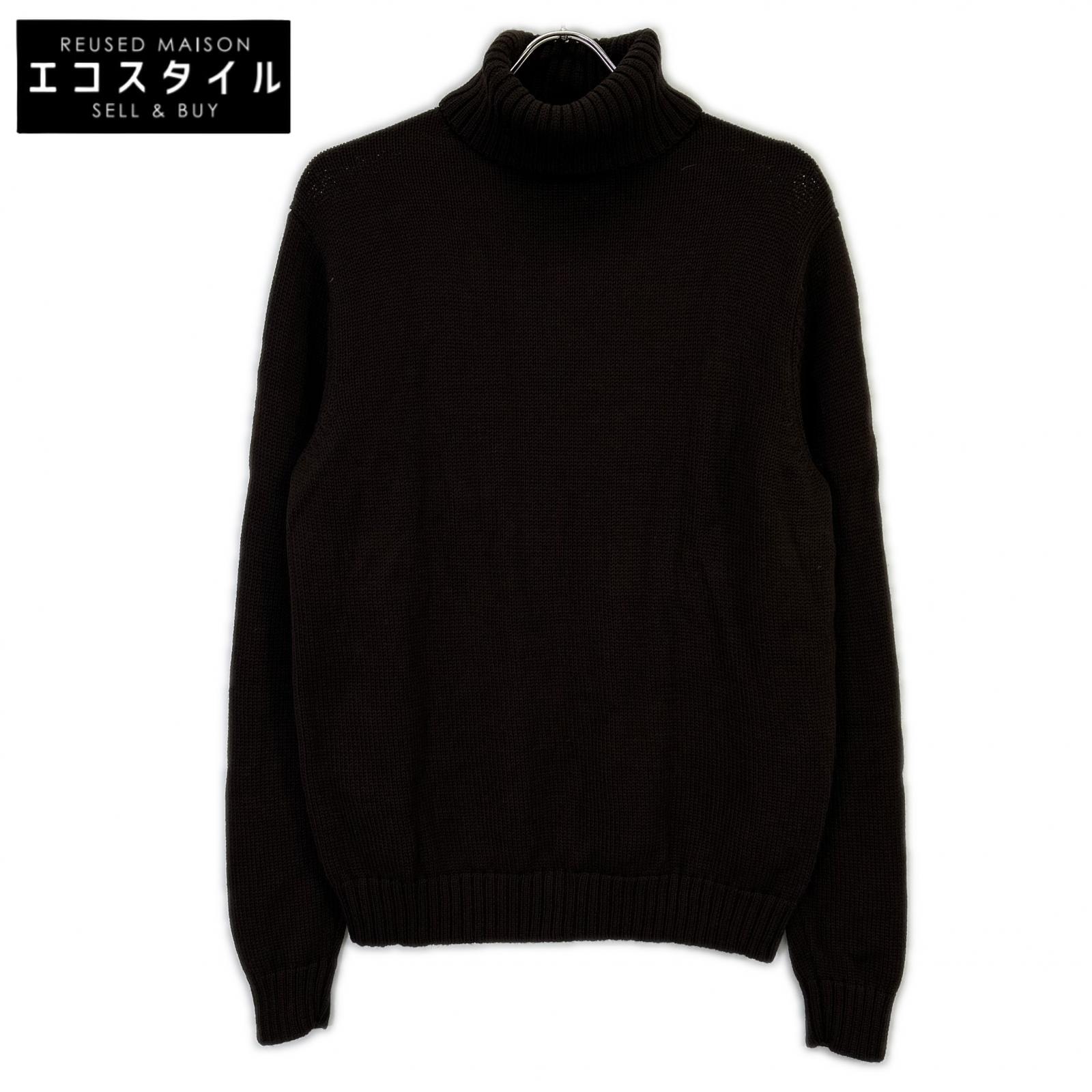 HILTON Togaknit 644040 Brown Wool Turtleneck Sweater Top