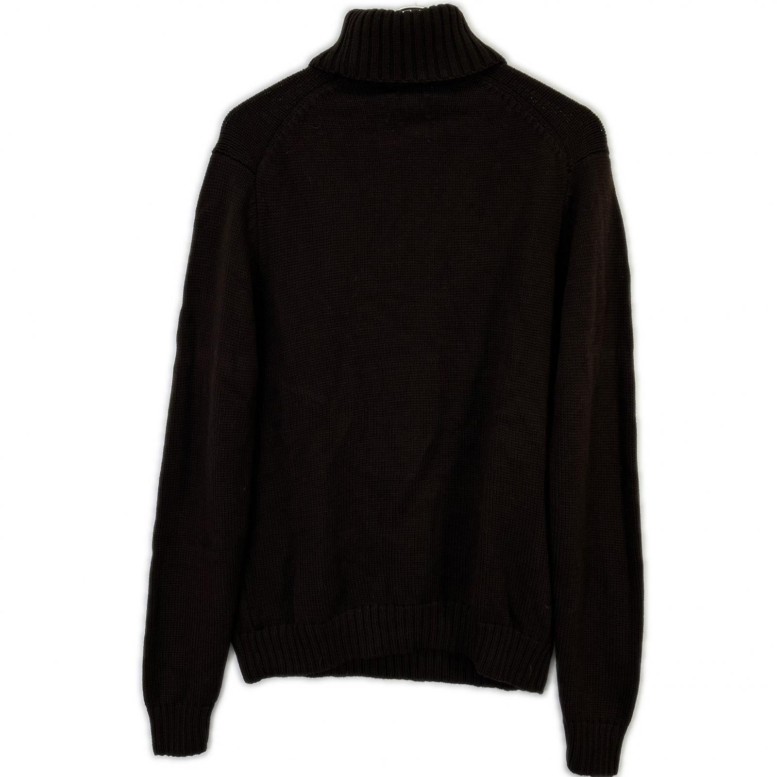 HILTON Togaknit 644040 Brown Wool Turtleneck Sweater Top