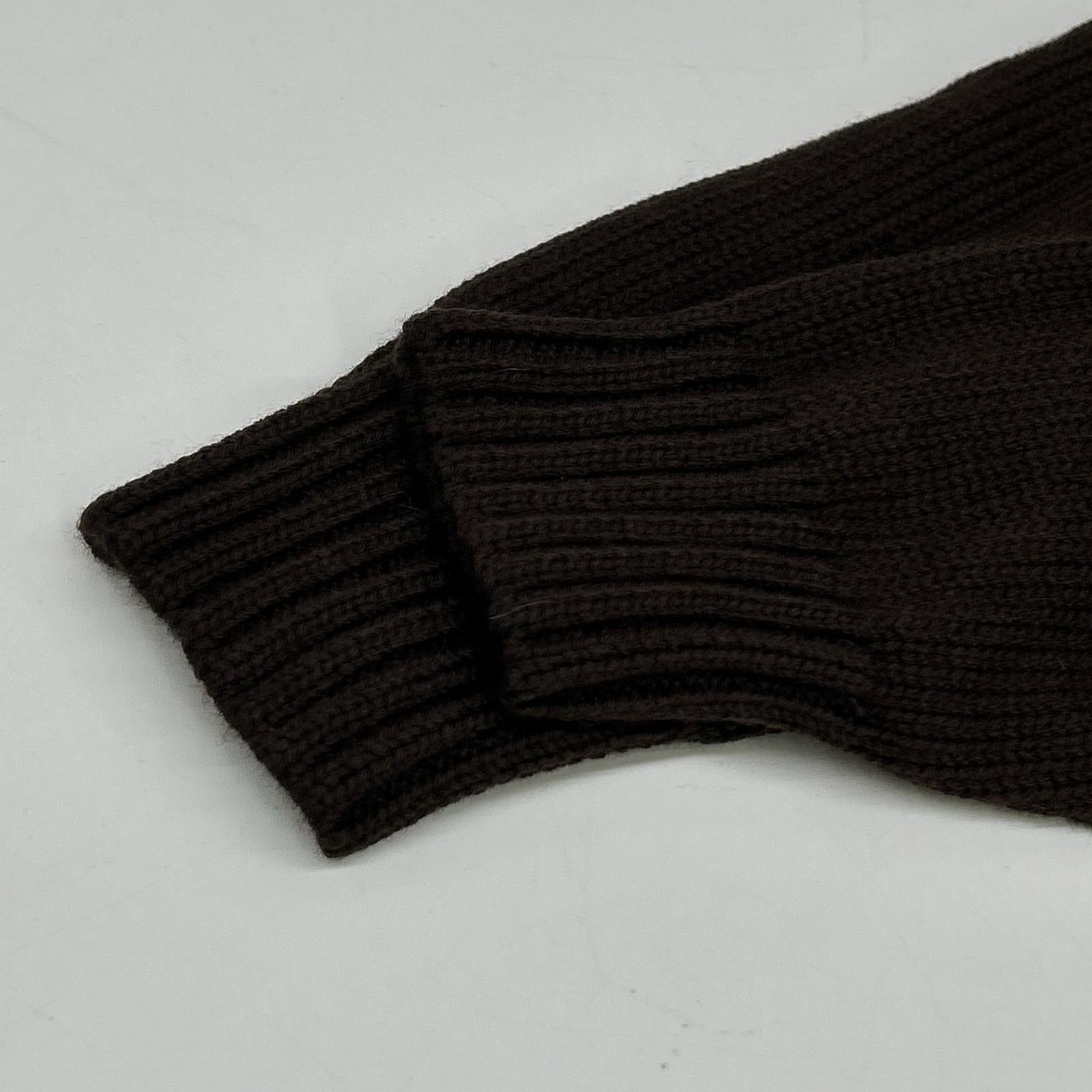 HILTON Togaknit 644040 Brown Wool Turtleneck Sweater Top