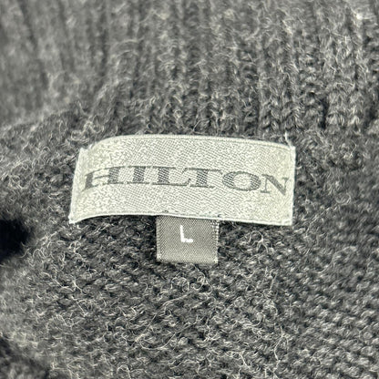 HILTON ヒルトン 【トガニット】644040 ブラック ウール タートルネックセーター トップス