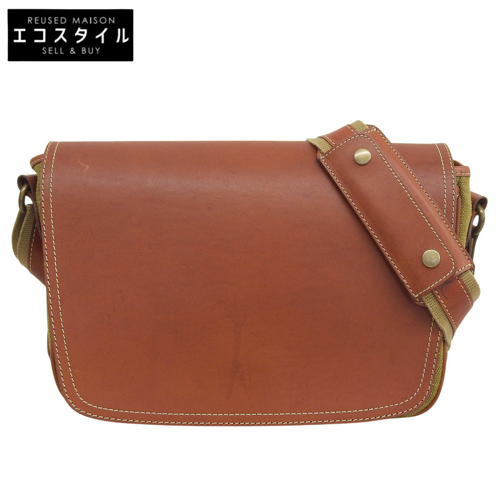 土屋鞄製作所 ツチヤカバン カメラ散歩バッグ レザー×キャンバス ショルダーバッグ メンズ ブラウン×カーキ ショルダーバッグ