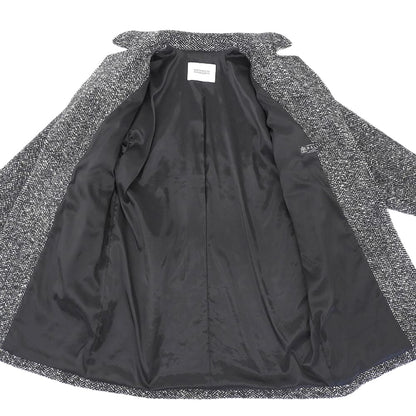 MACKINTOSH PHILOSOPHY マッキントッシュフィロソフィー 美品 ウール混 ツイード チェスターコート レディース ブラック 36 H5B12-261-09 コート