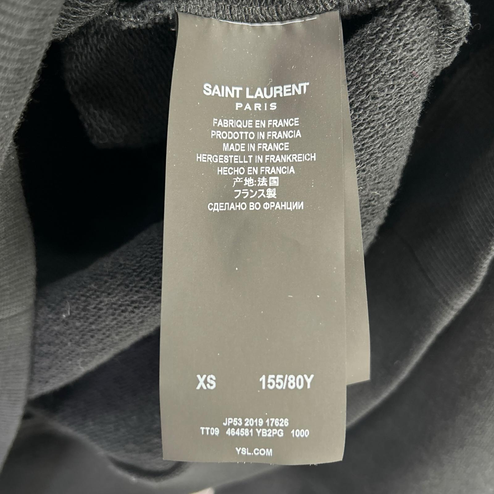 SAINT LAURENT PARIS 圣罗兰巴黎 19年 464581 黑色 套头连帽衫 上衣