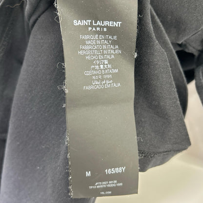 SAINT LAURENT PARIS サンローランパリ 21年 460976 ブラック ロゴ Tシャツ トップス