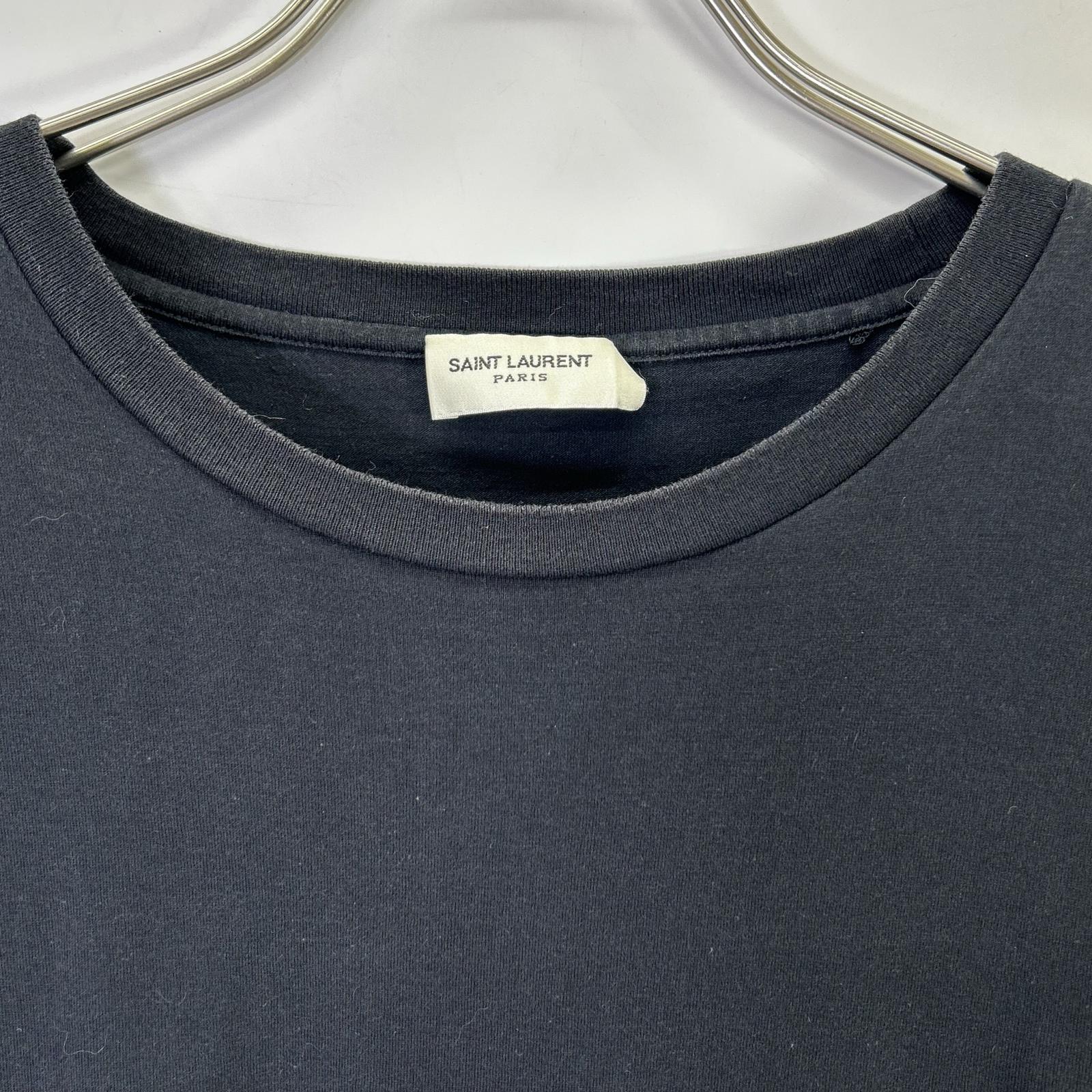 SAINT LAURENT PARIS サンローランパリ 21年 460976 ブラック ロゴ Tシャツ トップス