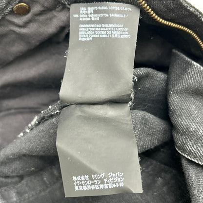 SAINT LAURENT PARIS 圣罗兰 18年 532021 黑色水洗半牛仔裤 下装