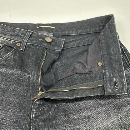 SAINT LAURENT PARIS 圣罗兰 18年 532021 黑色水洗半牛仔裤 下装