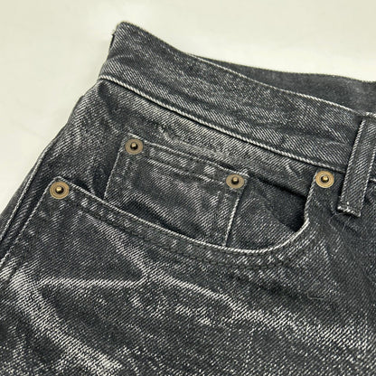 SAINT LAURENT PARIS 圣罗兰 18年 532021 黑色水洗半牛仔裤 下装