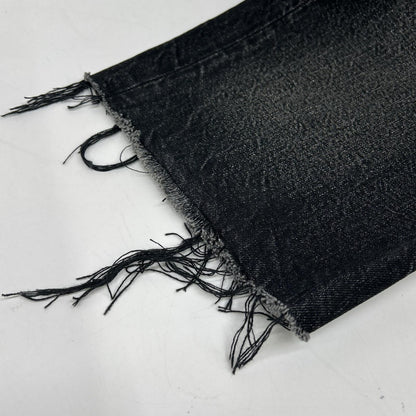 SAINT LAURENT PARIS 圣罗兰 18年 532021 黑色水洗半牛仔裤 下装