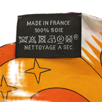 HERMES Orange Source of Pegasus Twilly Scarf