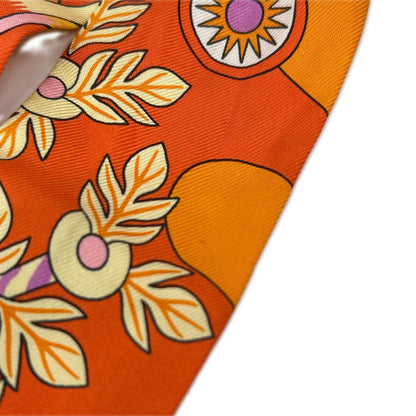 HERMES Orange Source of Pegasus Twilly Scarf