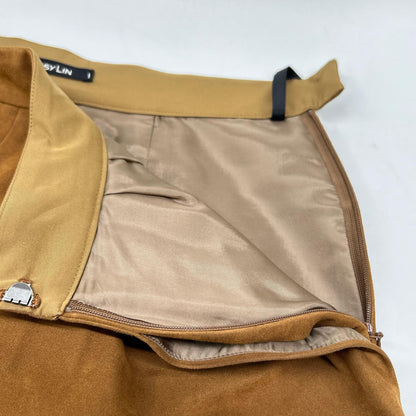 DAISY LIN Brown Suede Pants Bottoms