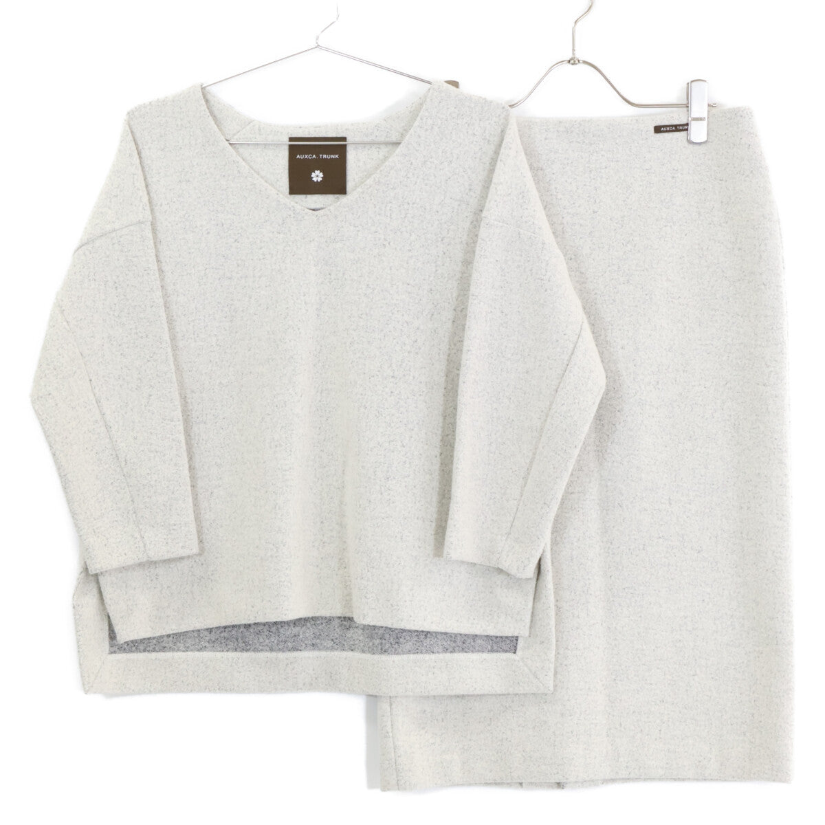 Grey Wool Blend Knit Set-Up Suit Set-Up S Ladies
