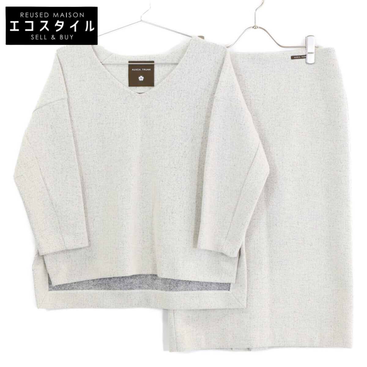 Grey Wool Blend Knit Set-Up Suit Set-Up S Ladies