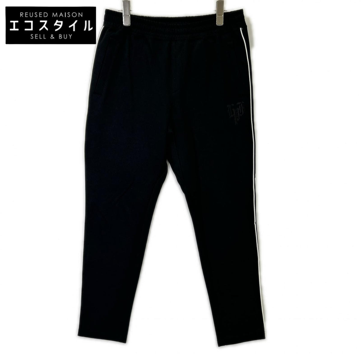 lucien pellat-finet Black YMP-1274H Skull Embroidery Pants Bottoms