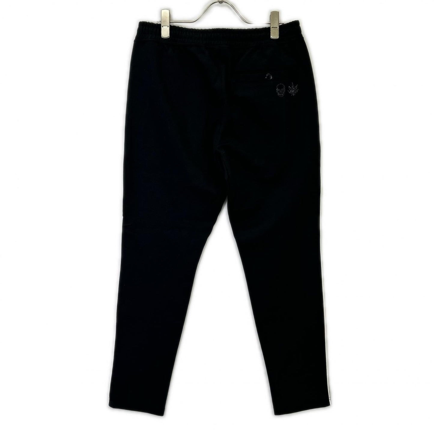 lucien pellat-finet Black YMP-1274H Skull Embroidery Pants Bottoms