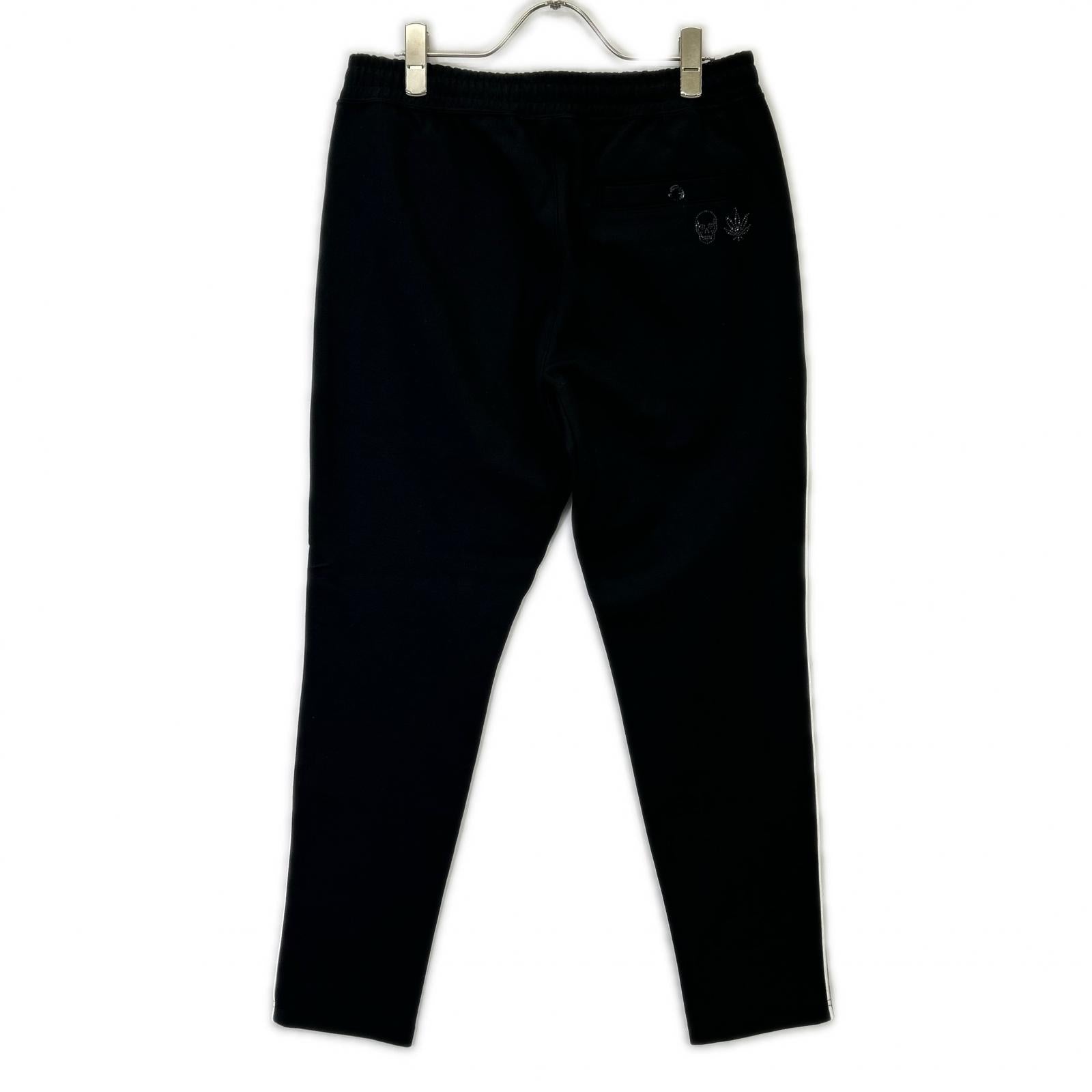 lucien pellat-finet Black YMP-1274H Skull Embroidery Pants Bottoms