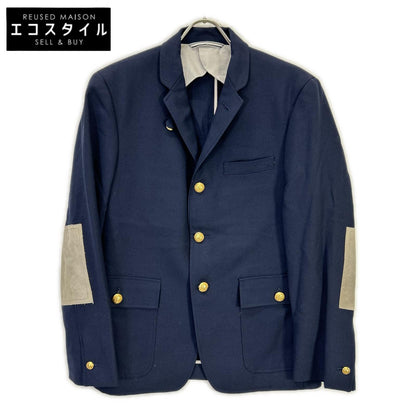 THOM GREY Tom Grey TGSPRTCT8 Navy Wool Gold Button Blazer Jacket
