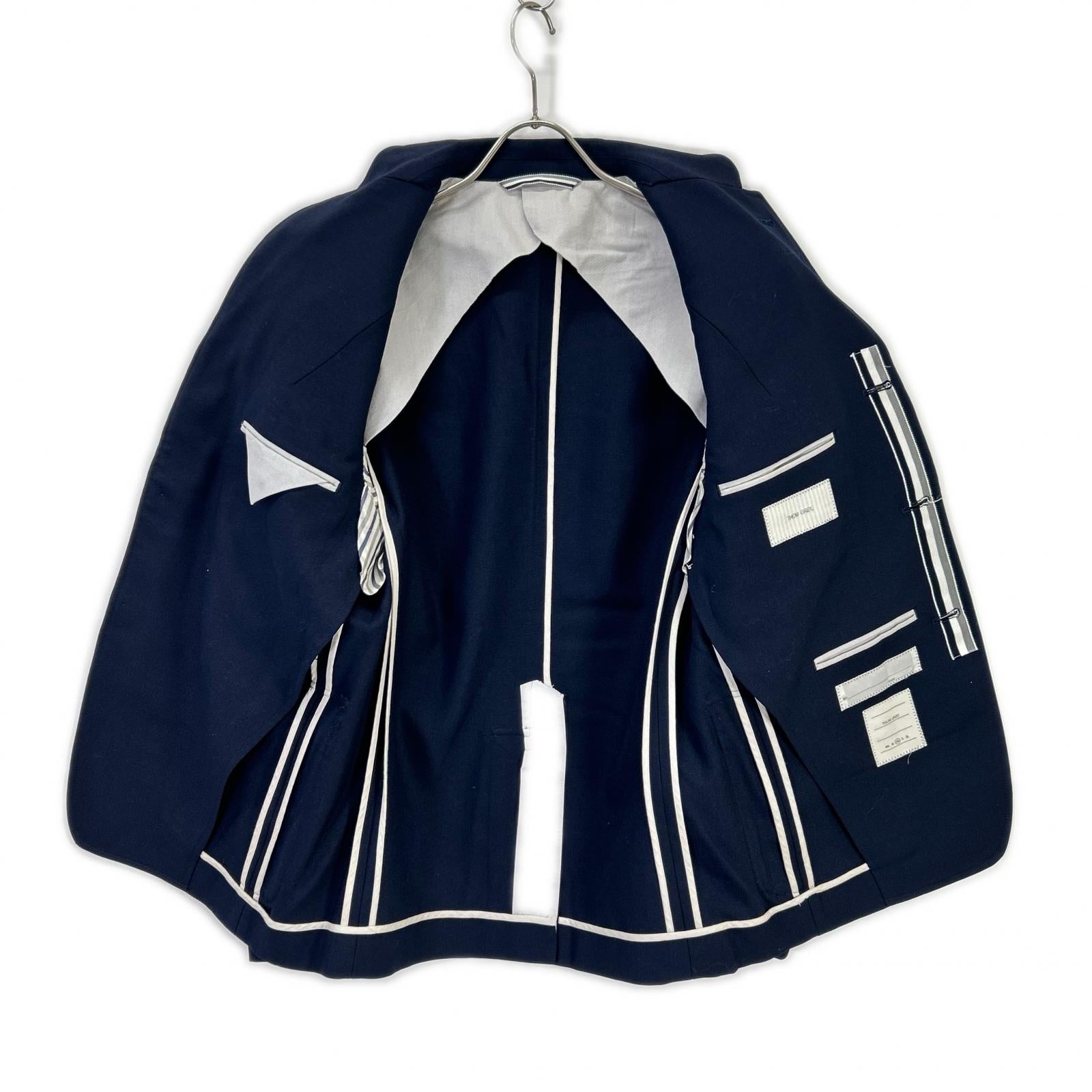 THOM GREY Tom Grey TGSPRTCT8 Navy Wool Gold Button Blazer Jacket