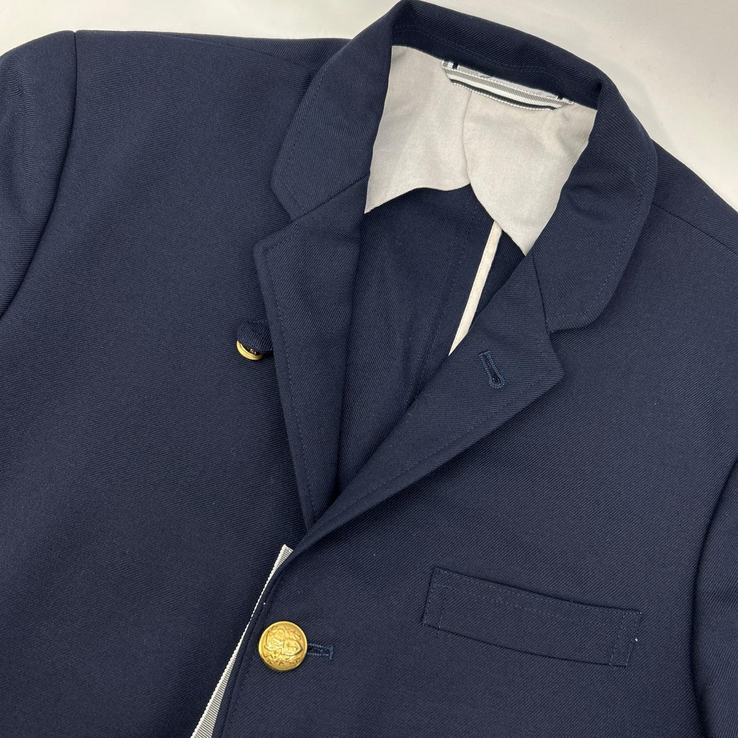 THOM GREY Tom Grey TGSPRTCT8 Navy Wool Gold Button Blazer Jacket