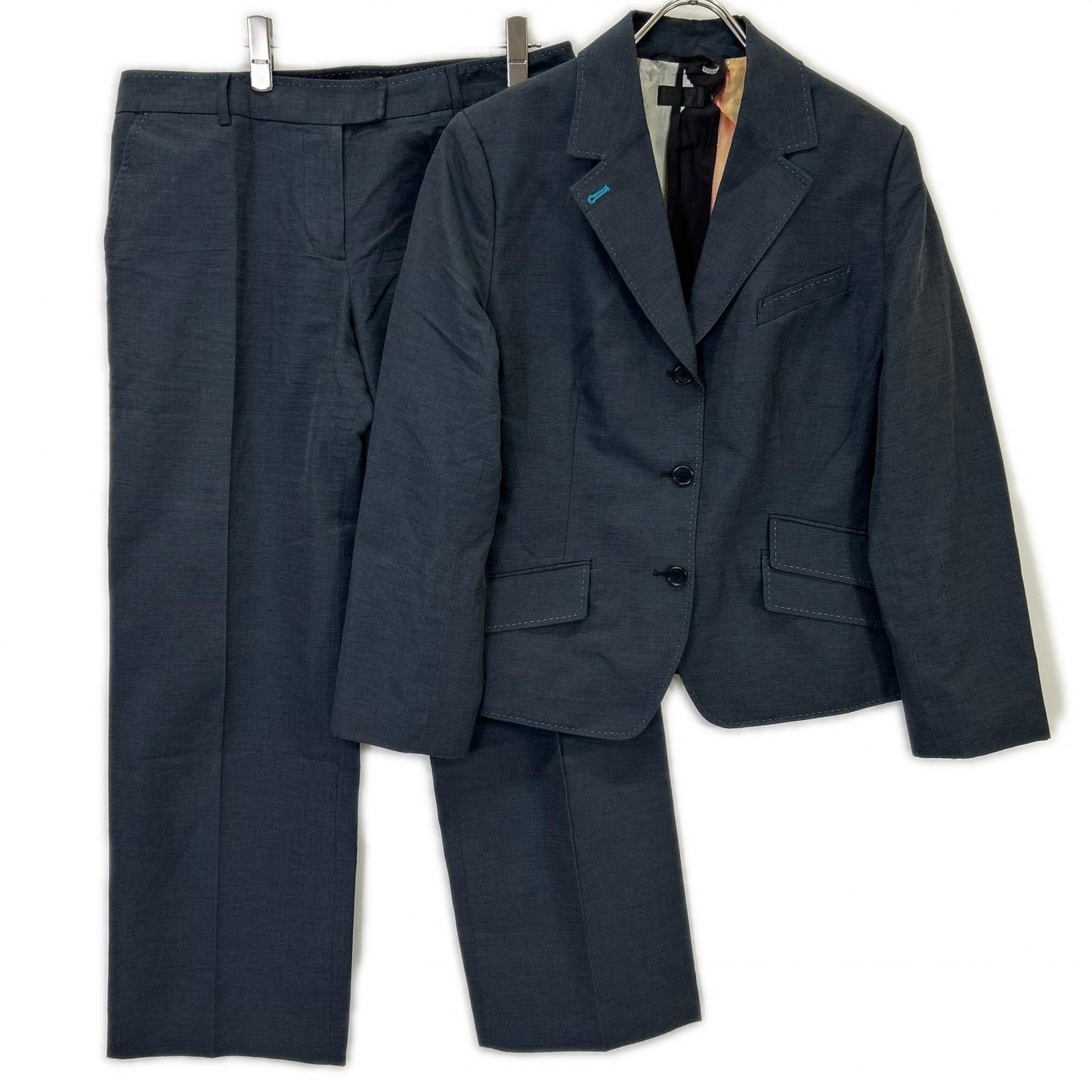 PaulSmith BLACK ポールスミスブラック CJKPMGM0403 ネイビー ポールスミス Citanus リネンコットン パンツ スーツ スーツ セットアップ