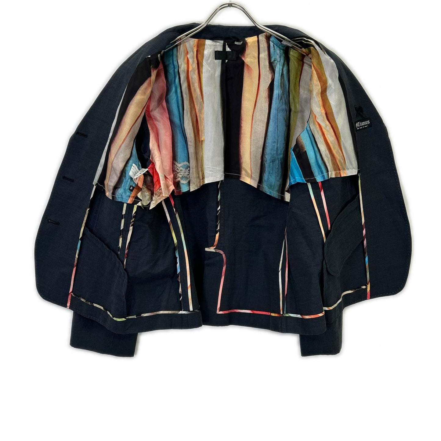 PaulSmith BLACK ポールスミスブラック CJKPMGM0403 ネイビー ポールスミス Citanus リネンコットン パンツ スーツ スーツ セットアップ