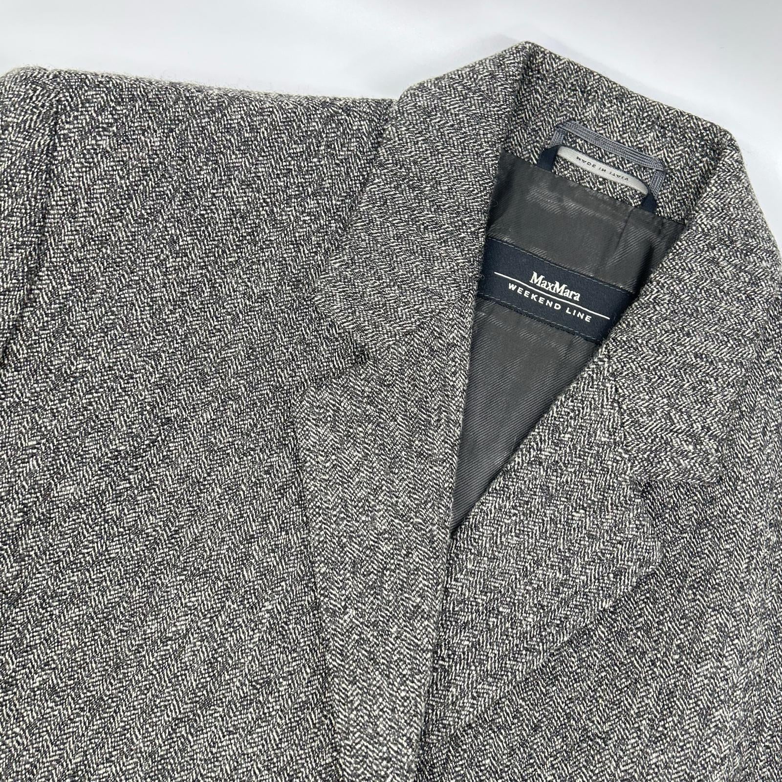 Max MaraWEEKEND マックスマーラウィークエンド グレー ウールレーヨン ツイード ジャケット ジャケット