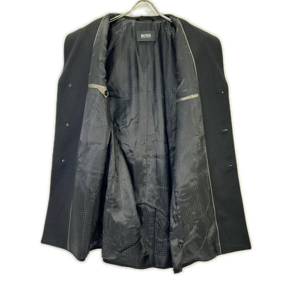 HUGO BOSS 雨果博斯 10237369 黑色羊毛羊绒切斯特大衣 外套