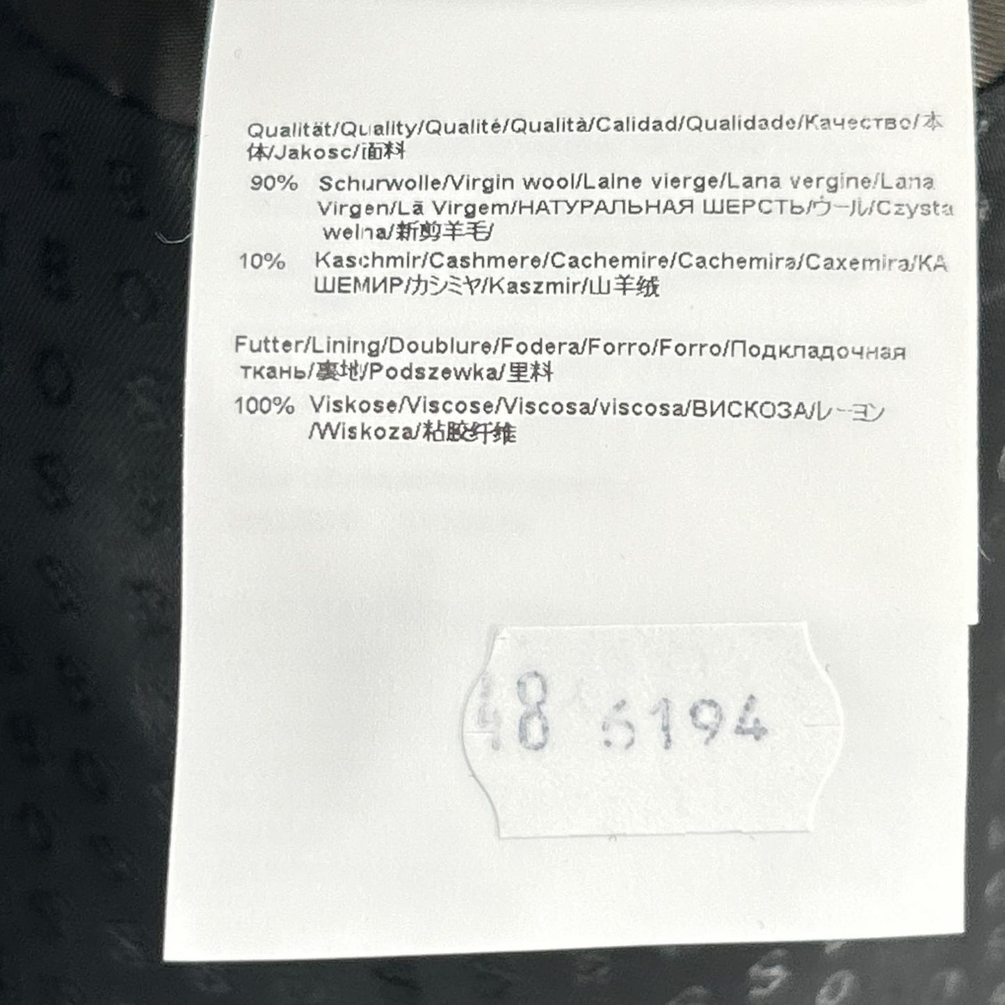 HUGO BOSS 雨果博斯 10237369 黑色羊毛羊绒切斯特大衣 外套