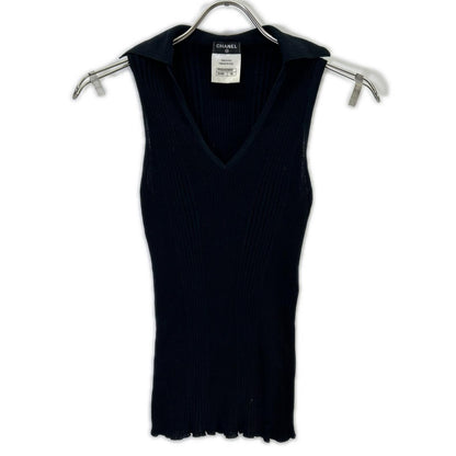 CHANEL シャネル 15SS P51244K06612 ブラック スキッパー ノースリーブニット トップス